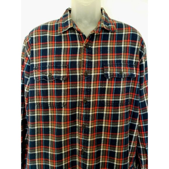 Aeropostale Thick Cotton Flannel Button Shirt XL - Picture 3 of 6